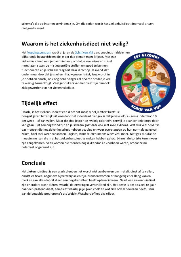 het ziekenhuisdieet